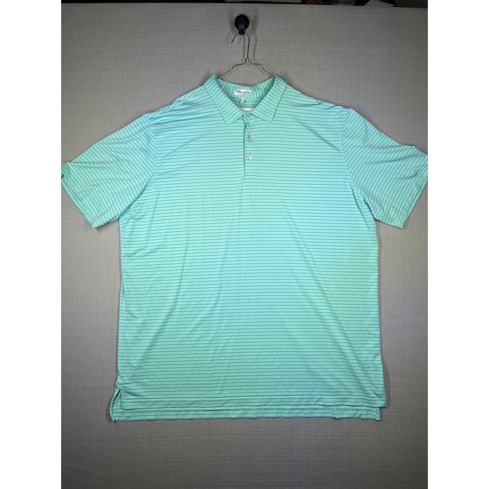 Peter Millar Summer Comfort Polo Shirt Mens 3XT Yucca Green Blue